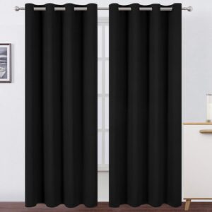 Long Black Curtains