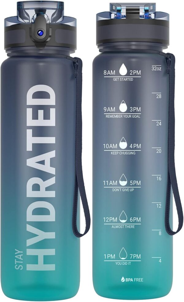 Water Bottle with Time Markers